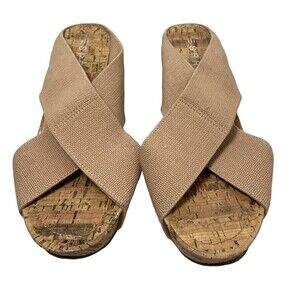 Esprit Shoes Tan Wrap Wedge Sandals Size 6